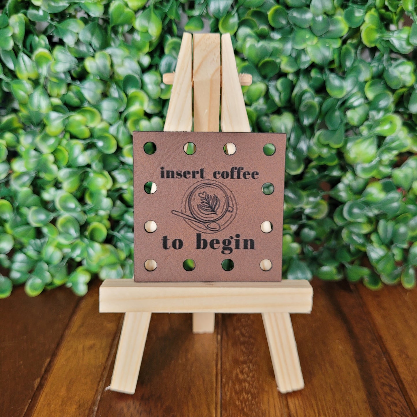 'Insert Coffee To Begin' Patch - Square