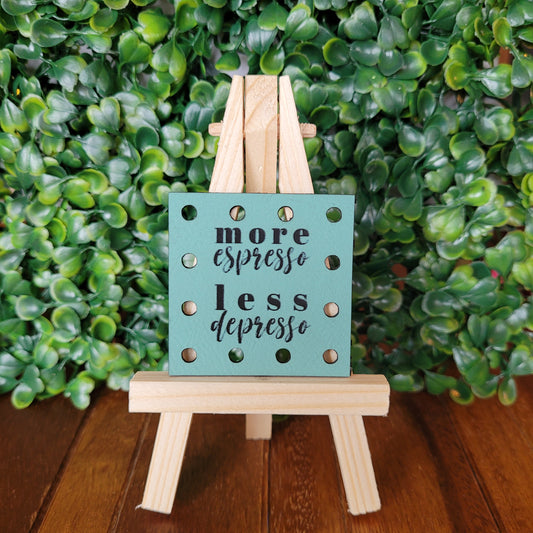 'More Espresso, Less Depresso' Patch - Square
