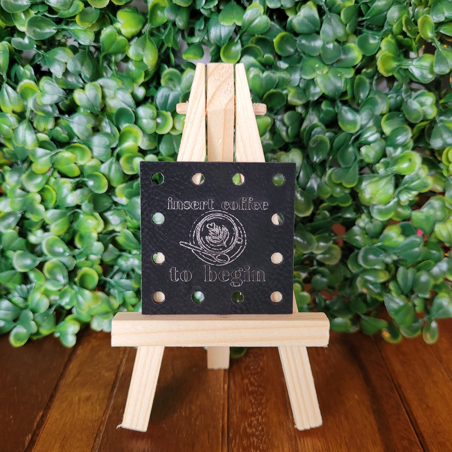 'Insert Coffee To Begin' Patch - Square