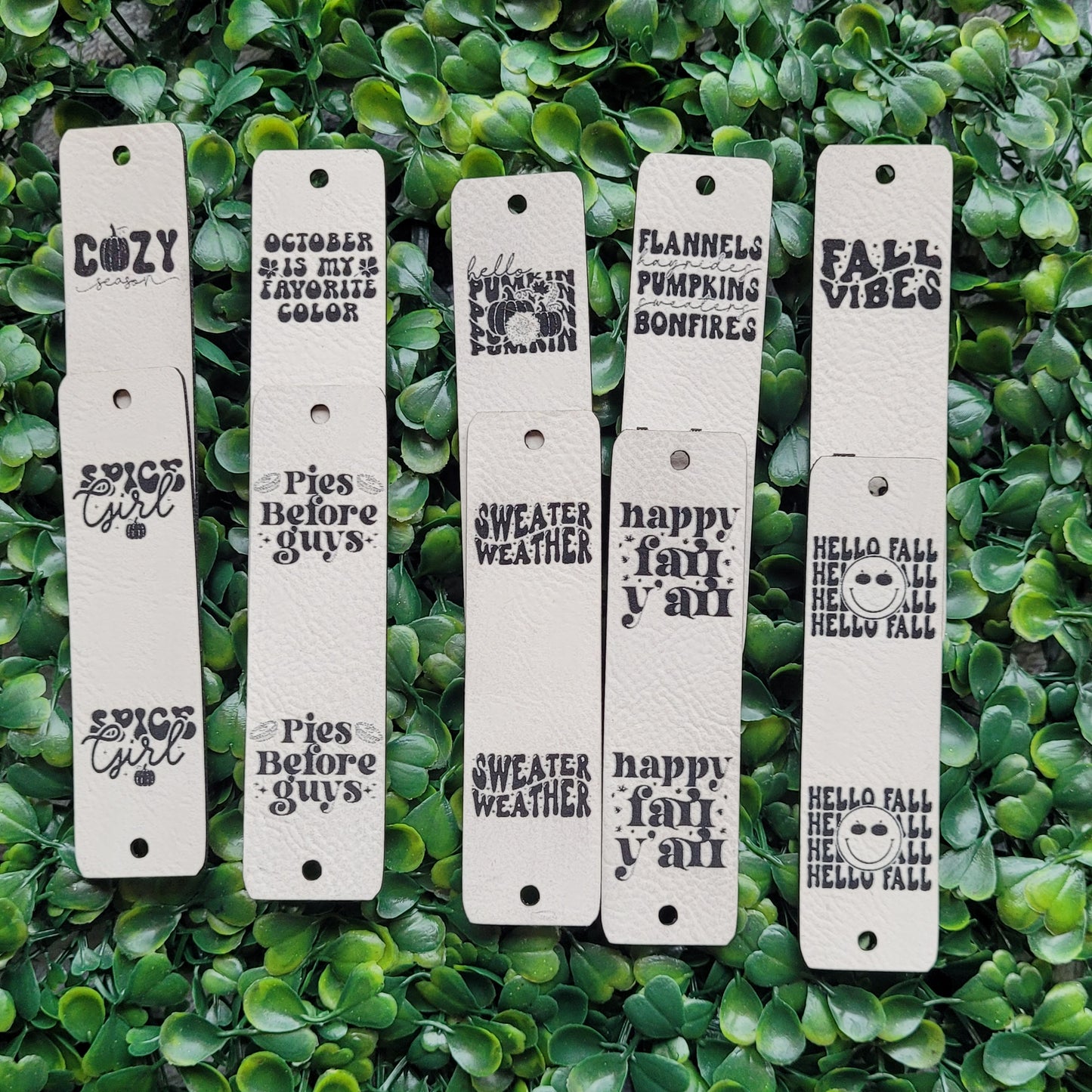 Retro Autumn Folded Tags (set of 10)