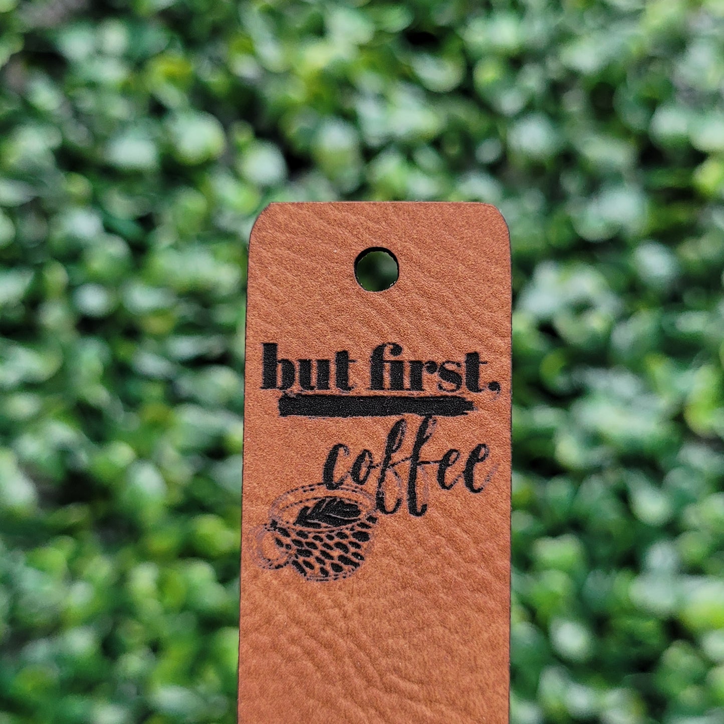 "But First, Coffee" Tag - Fold Over & No Sew