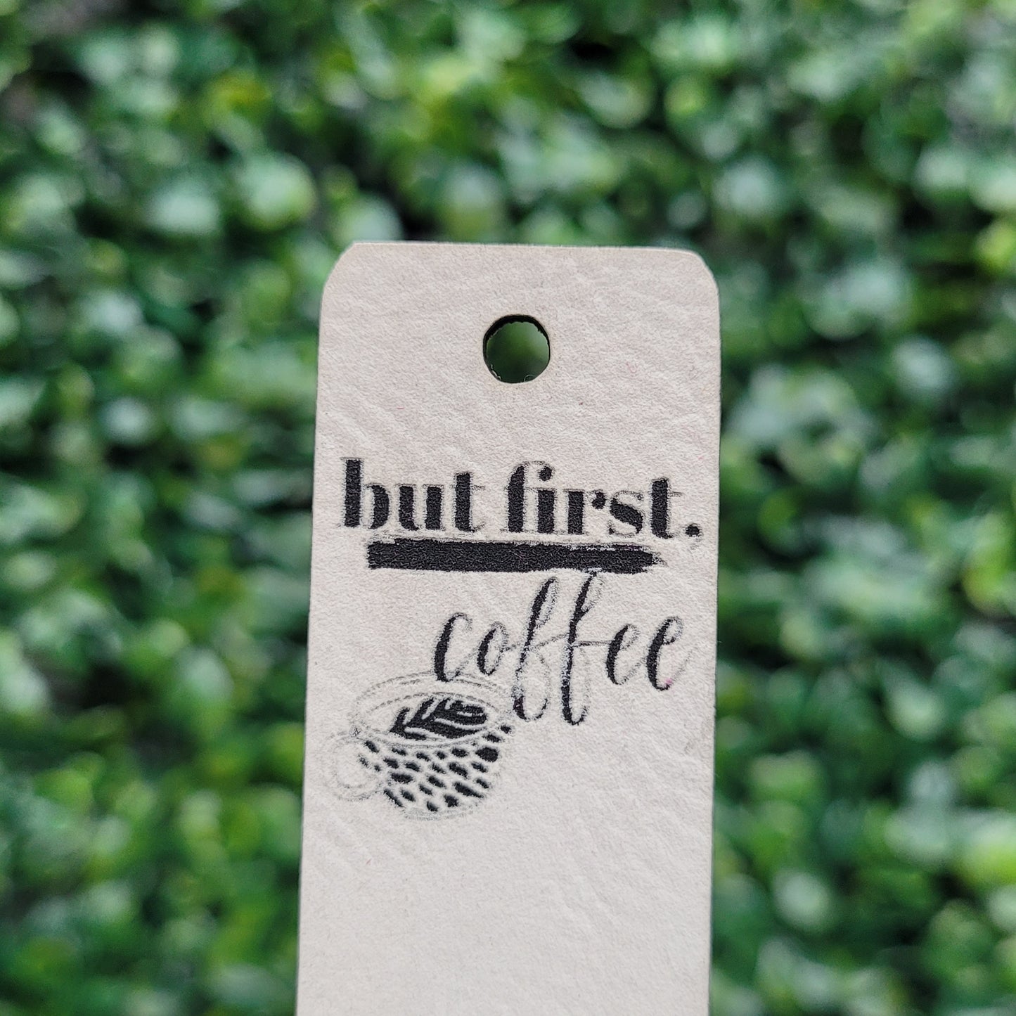 "But First, Coffee" Tag - Fold Over & No Sew