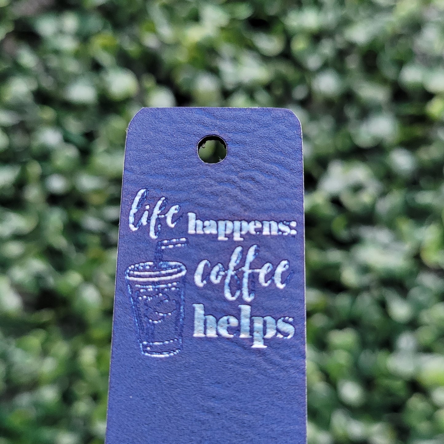 "Life Happens, Coffee Helps" Tag - Fold Over & No Sew