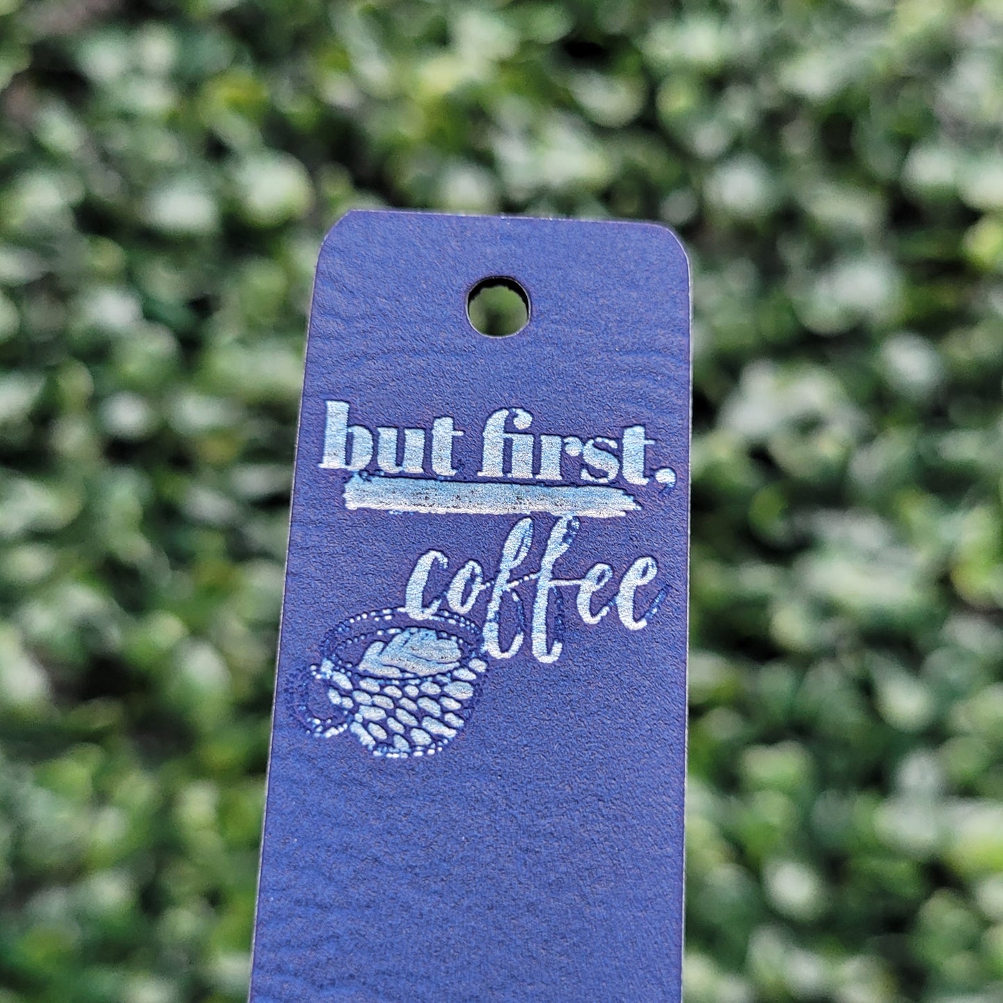 "But First, Coffee" Tag - Fold Over & No Sew