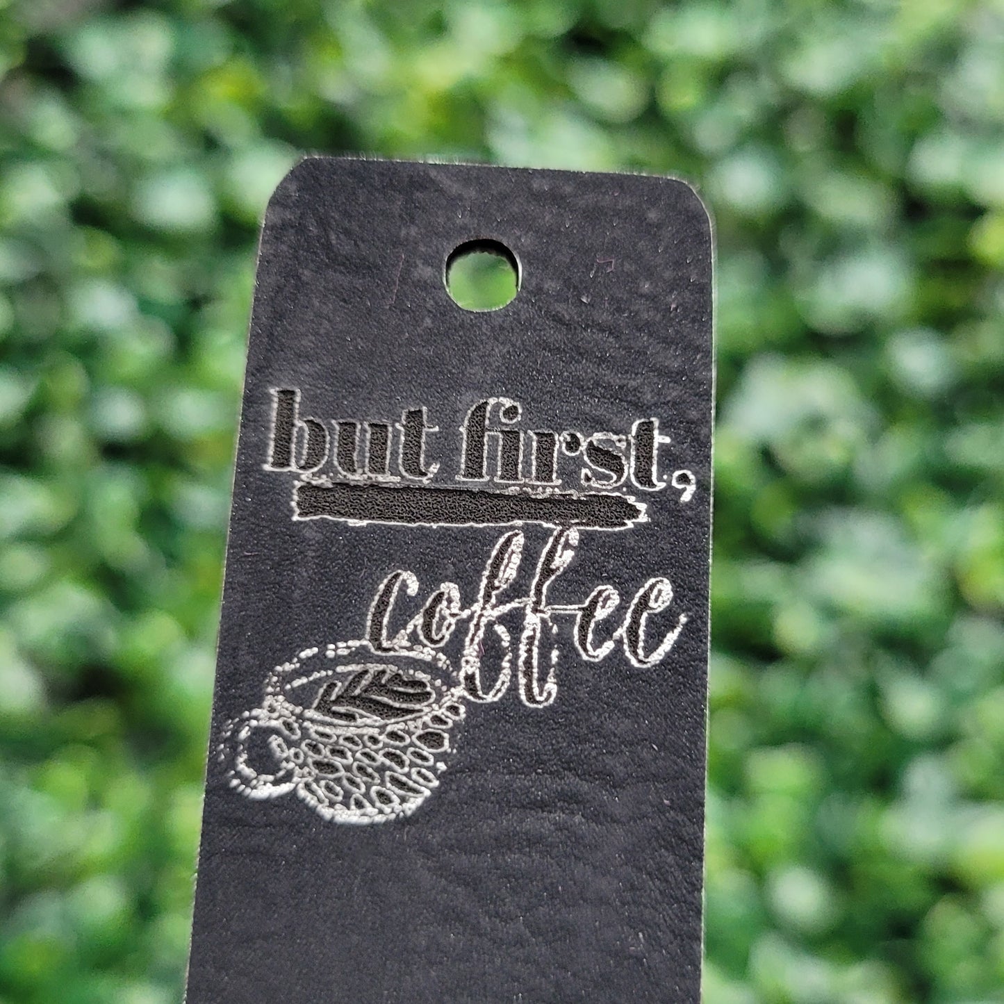 "But First, Coffee" Tag - Fold Over & No Sew