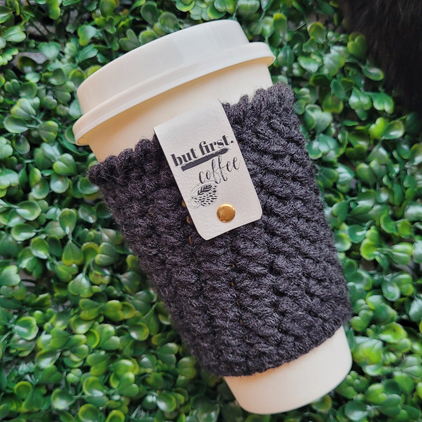 "But First, Coffee" Tag - Fold Over & No Sew