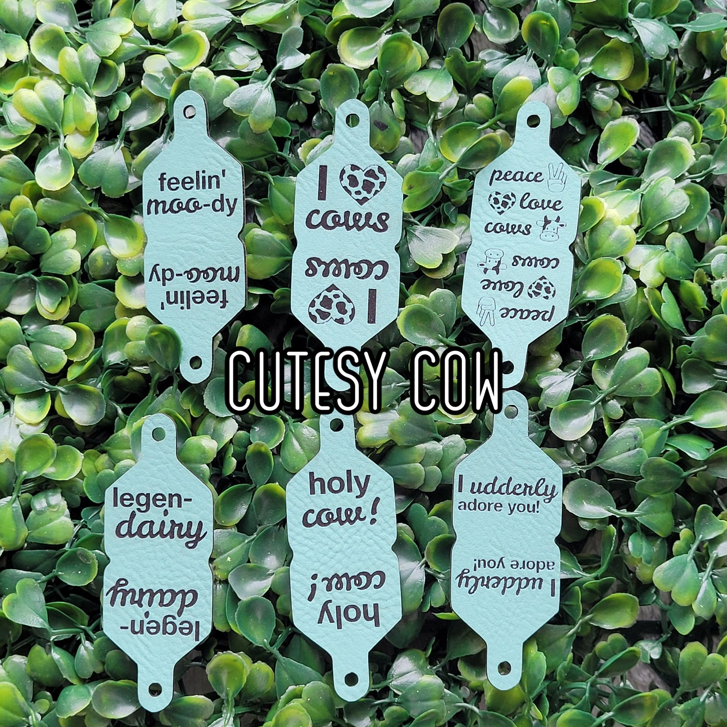 Clementine the Cow Ear Tags (set of 6)