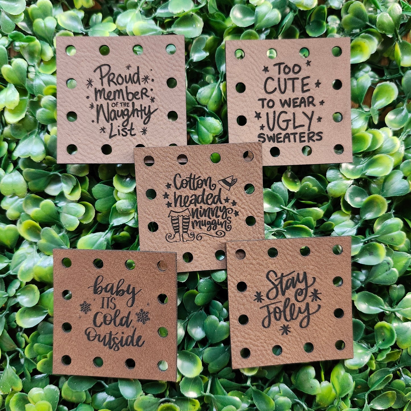 Cutie Christmas Square Patches (set of 10)
