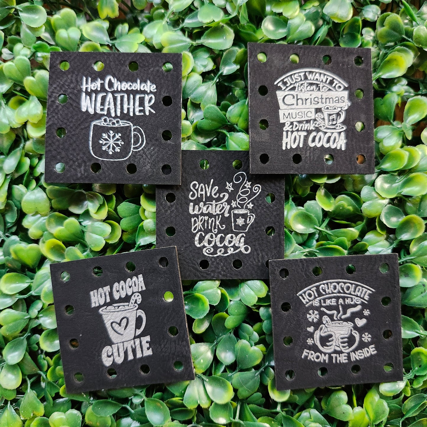 Hot Cocoa Square Patches (set of 10)