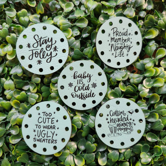 Cutie Christmas Circle Patches (set of 10)