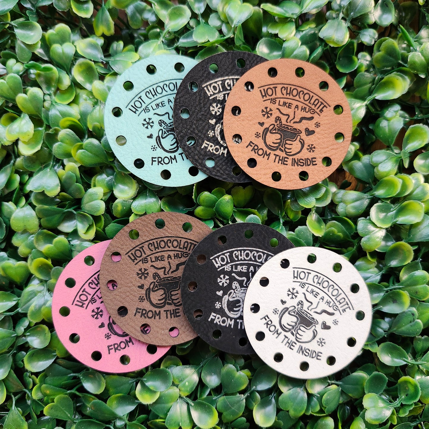 Hot Cocoa Circle Patches (set of 10)