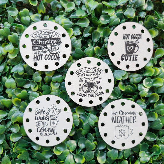 Hot Cocoa Circle Patches (set of 10)