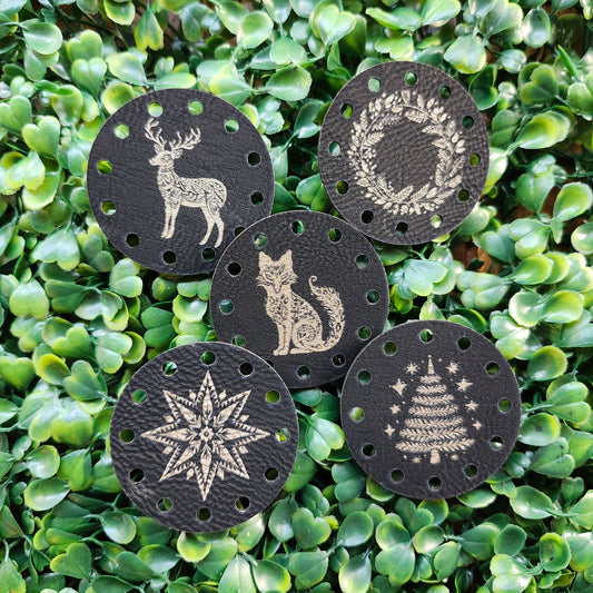 Scandinavian Christmas Circle Patches (set of 10)