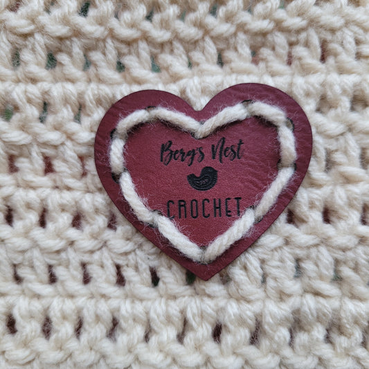 Custom Leather Patches - Heart