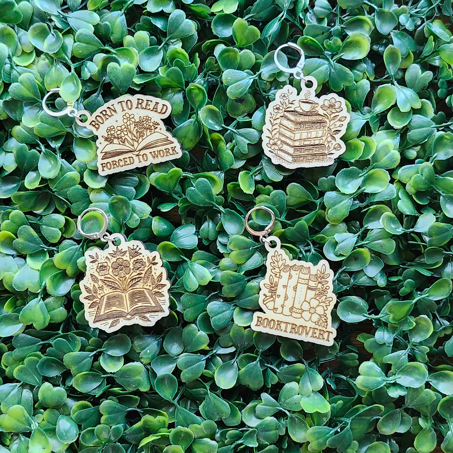 Hooked on Books Stitch Markers (set of 4)