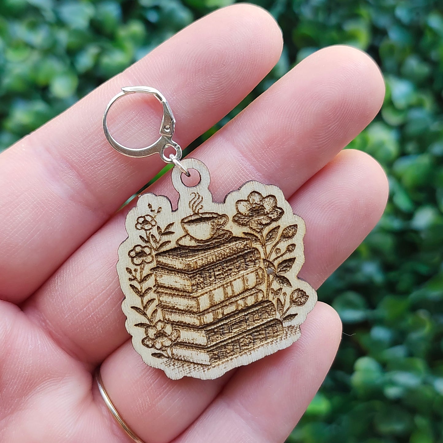 Hooked on Books Stitch Markers (set of 4)