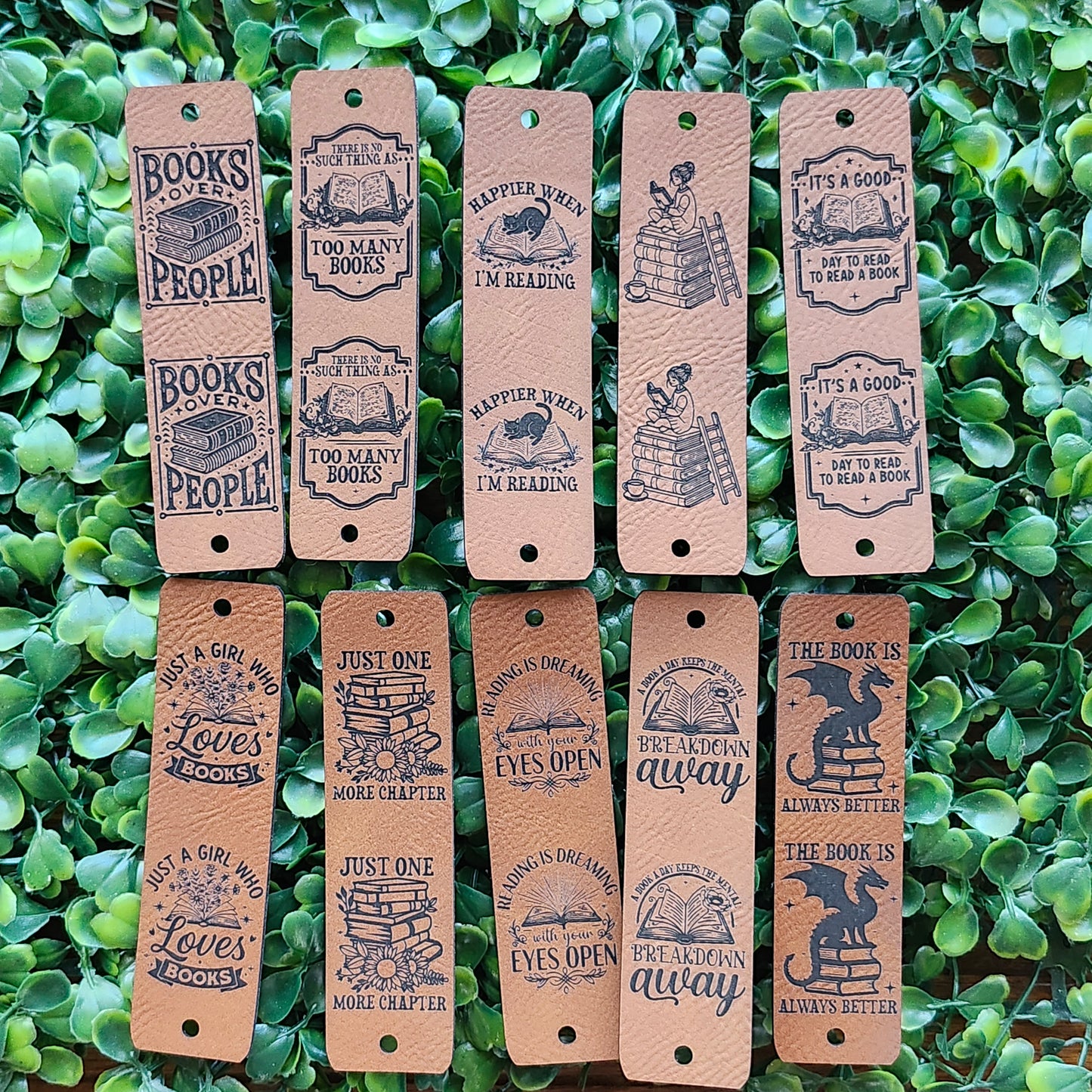 Hooked on Books Folded Tags