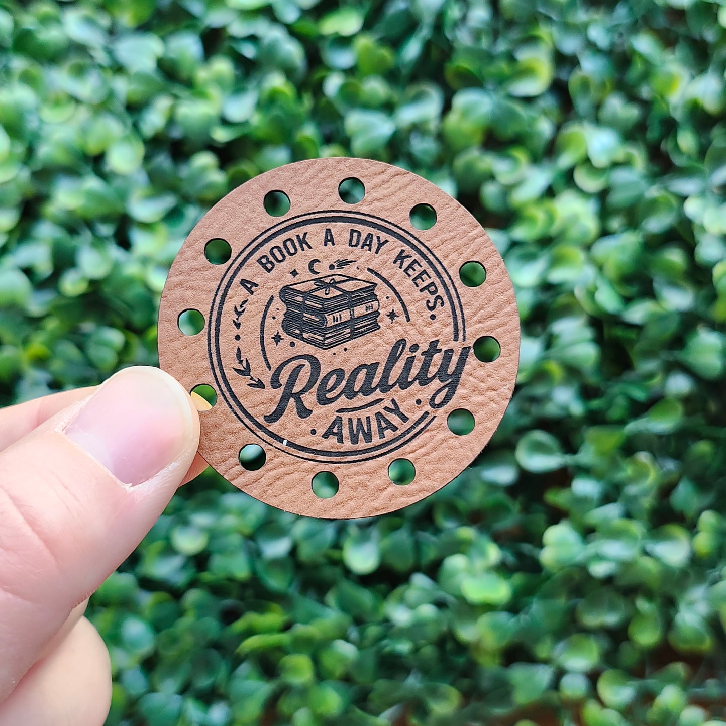 Hooked on Books Circle Patches