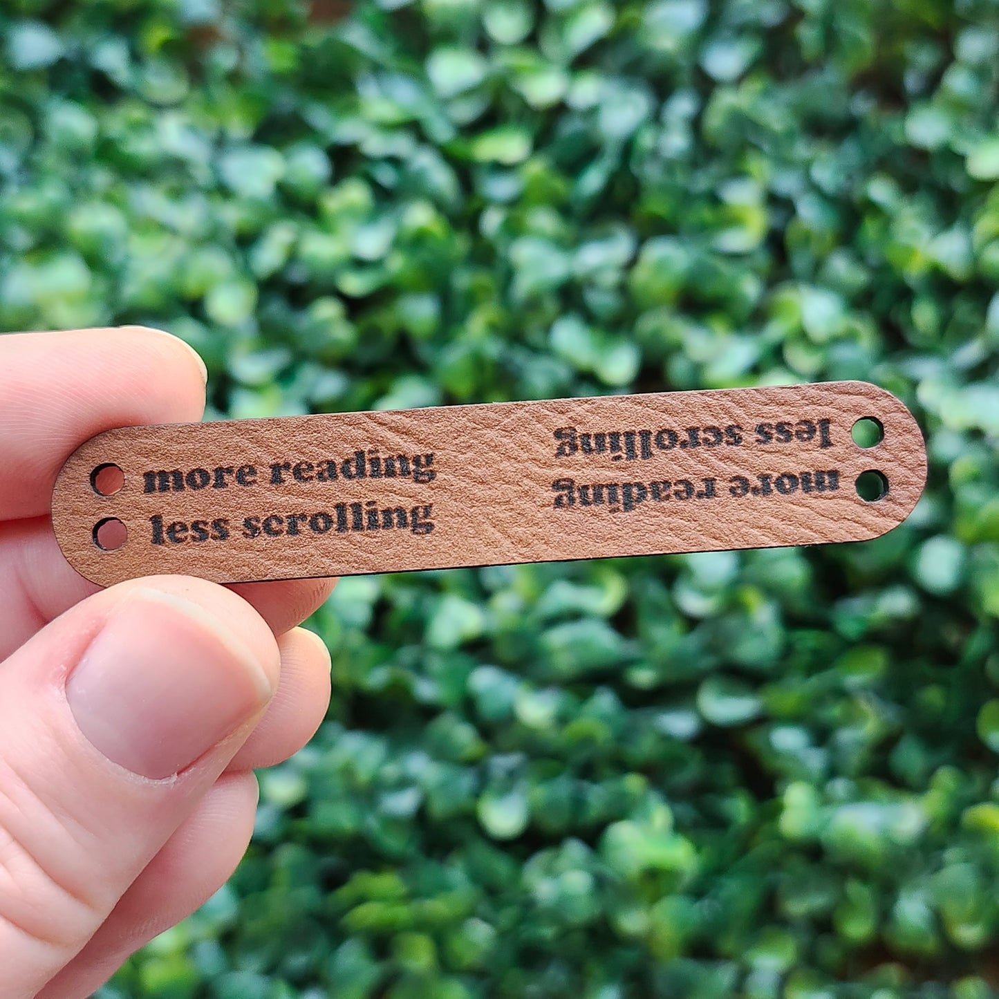 Hooked on Books Sew-On Mini Tags