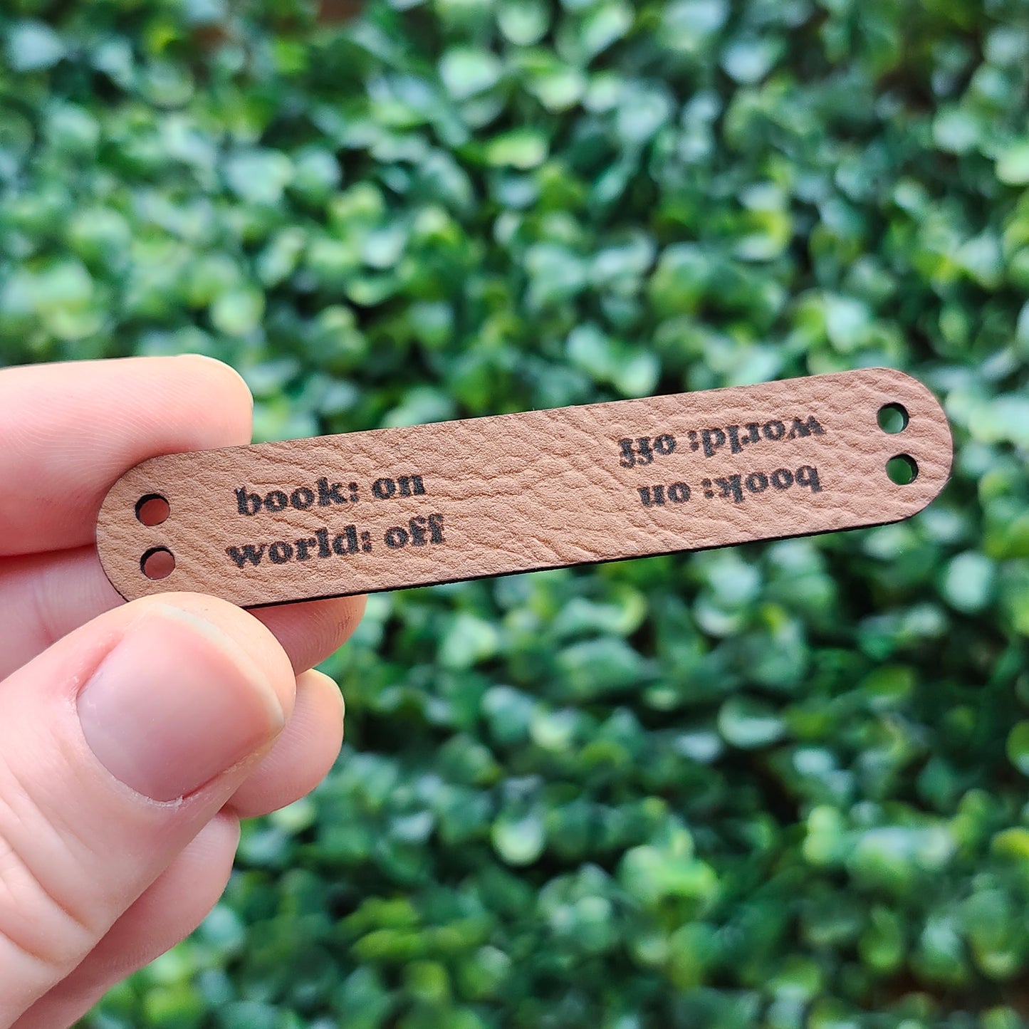 Hooked on Books Sew-On Mini Tags