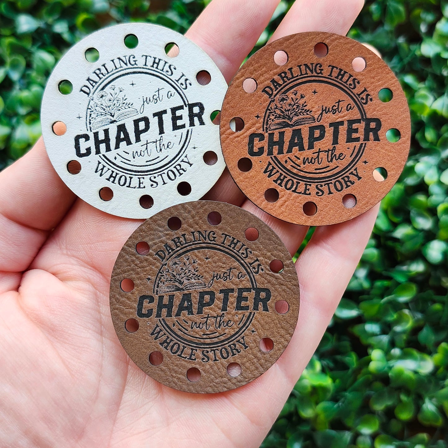 Hooked on Books Circle Patches